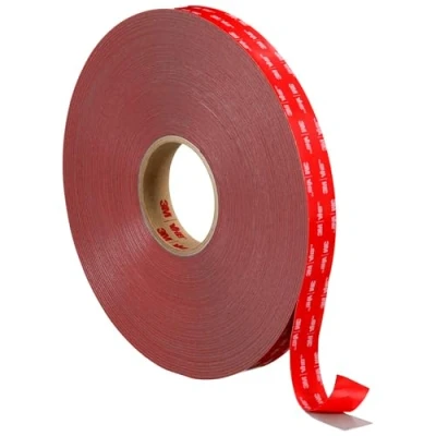 Abbildung von 3M VHB 4991F Montage Klebeband doppelseitig starke und dauerhafte Verbindung von Aluminium, Edelstahl, verzinktem Stahl, Polycarbonat oder ABS 19mm x 5.5m, Grau, Dicke: 2.3mm (1 er Pack)