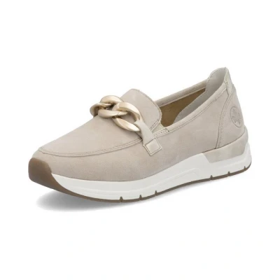Abbildung von Rieker Slipper, Damen, Größe: 39, Beige Leder