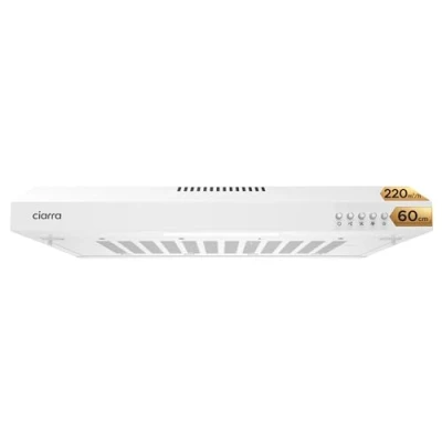 Abbildung von CIARRA Dunstabzugshaube 60 cm Unterbau, Integrierte Unterbauhaube oberschrank Abluft Einbauhaube aus Edelstahl Weiß, CAW6903A