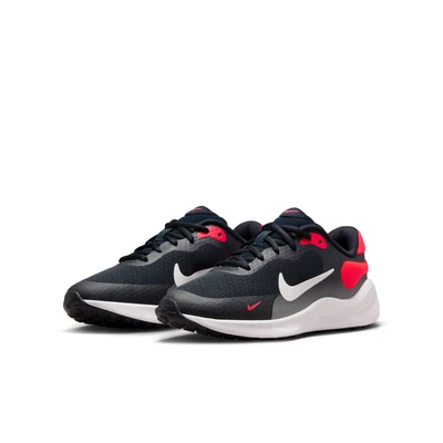 Abbildung von Nike Performance Revolution 7 Unisex Laufschuh Neutral für Kinder, Größe: 40, Dark obsidian/white/bright crimson/black Schuhe