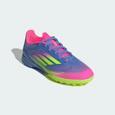 Abbildung von adidas Performance F50 League TF Unisex Fußballschuh Multinocken für Kinder, Größe: 28, Blue fusion/lucid lemon/lucid pink Schuhe