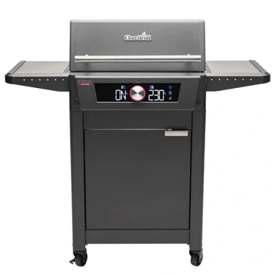 Abbildung von Char Broil Elektrogrill Evolve Electric, E Power Grillen, 90C 370C, App Control, Reinigungsfunktion, Kerntemperaturfühler, digitales Display Ideal für draußen, Balkon, Garten