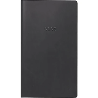 Abbildung von BRUNNEN Taschenkalender Modell 756 (2025), 2 Seiten = 1 Woche, A6, 144 Seiten, Kunststoff Einband, schwarz