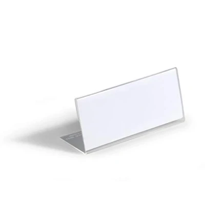 Abbildung von Durable Tischnamensschild L Aufsteller (aus Acryl, 61 x 150 mm) 10 Stück, transparent, 805419
