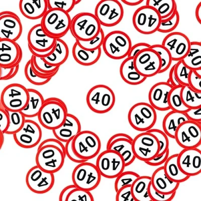 Abbildung von Geburtstagsdeko Konfetti 40 Geburtstag Deko Mann 40. Frauen Männer Tischdeko Tiwoca