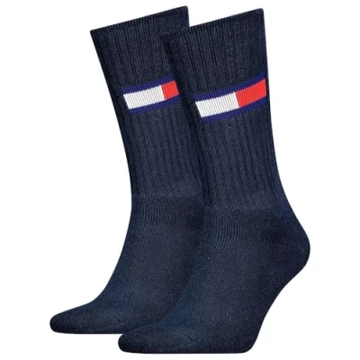 Abbildung von Tommy Hilfiger Unisex Crew Socken, Marineblau, 43/46 (2er Pack)