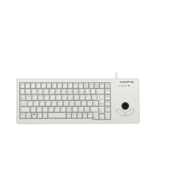 Abbildung von CHERRY G84 5400 XS, Kompakttastatur mit Integriertem Trackball, USB Anschluss, EU Layout (QWERTY), Platzsparend &amp; Leicht, 20 Mio. Tastenbetätigungen, Weiß