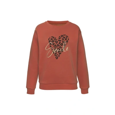 Abbildung von LASCANA Sweatshirt &quot;/Loungeshirt&quot;, mit Herz Leo Druck