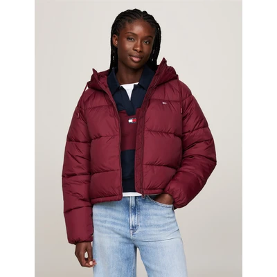 Abbildung von Tommy Jeans Curve Steppjacke JW ASPEN PUFFER EXT mit hochschließendem Kragen, Kapuze, Leistentaschen