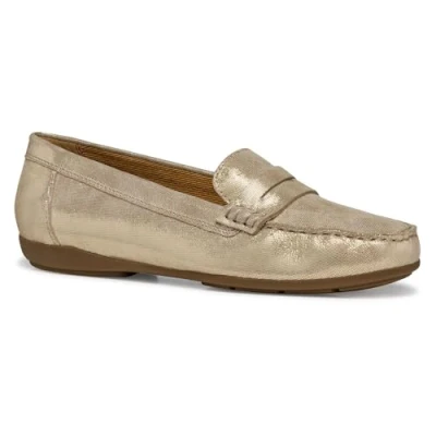 Abbildung von Geox Annytah Slipper, Damen, Größe: 41, Light gold Veloursleder