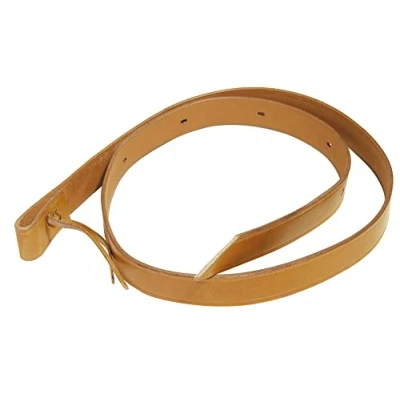 Abbildung von PFIFF 004334 tie strap, saddle western saddle, riding, leather, light brown, approx. 180 x 3.5 cm