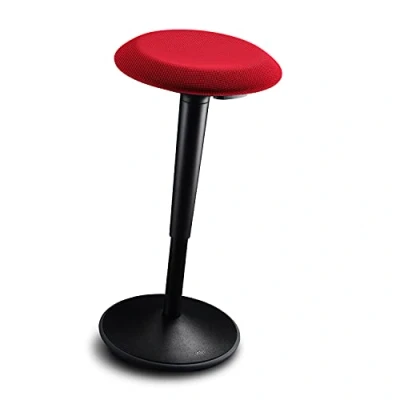 Abbildung von Sedus se:fit, Ergonomischer Hocker, Stehhocker, Stehsitz, Stehhilfe, Rot, Schwarz, Kunststoff, Gummifuß, 53 80 cm Höhenverstellbar