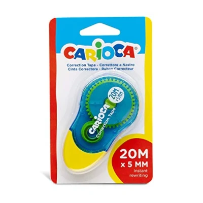 Abbildung von Carioca Korrekturroller Korrekturband blickdicht und jederzeit wieder beschreibbar Ideal zum Radieren. Enthält 1 Concealer 20 m x 5 mm. Farbe des Concealers Blau Gelb