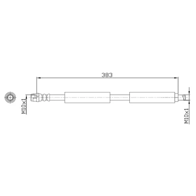 Abbildung von METZGER 4118574 Bremsschläuche 383 MERCEDES BENZ: E Klasse Limousine, T modell, S Limousine