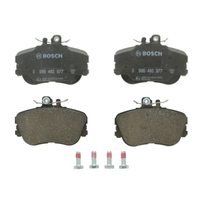 Abbildung von BOSCH 0 986 460 977 Bremsbelagsatz Low Metallic mit Anti Quietsch Blech, Schrauben Zubehör MERCEDES BENZ: C Klasse Limousine