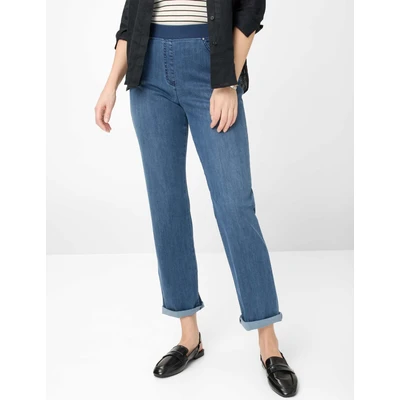 Abbildung von BRAX Style Carina Jeans Straight Leg, Damen, Größe: 38xR, Stoned slightly used