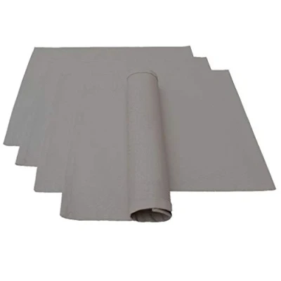 Abbildung von Platzset Tischset Platzdeckchen 4 Stück ca. 46 x 36 cm aus Baumwolle Viele Farben (Grau)