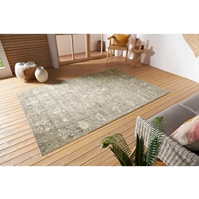 Abbildung von NOURISTAN Outdoorteppich &quot;Luxor&quot;, rechteckig, Faltbar, Waschbar, In &amp; Outdoor Wetterfest, Balkon, Wohnzimmer, Orient