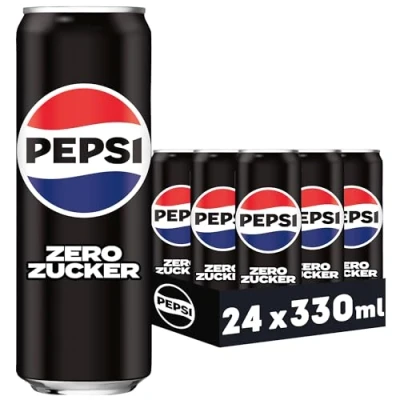 Abbildung von Pepsi Zero Zucker, Das zuckerfreie Erfrischungsgetränk von ohne Kalorien, Koffeinhaltige Cola in der Dose, EINWEG Dose (24 x 0,33 l) (Verpackungsdesign kann abweichen)