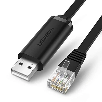 Abbildung von UGREEN CM204 USB RJ45 Konsolenkabel für Netzwerkgeräte, 1,5 m (schwarz)