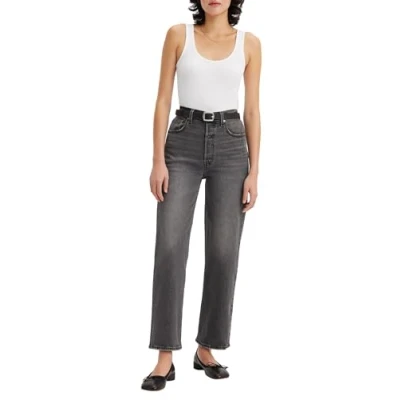 Abbildung von Levi&#039;s Ribcage Straight Ankle Jeans Leg, Damen, Größe: 23x29, Black
