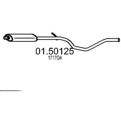 Abbildung von MTS 01.50125 Mittelschalldämpfer 1785 PEUGEOT: 307 Kombi, SW