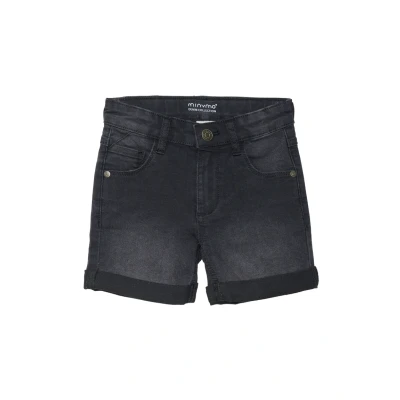 Abbildung von MINYMO Boy&#039;s Shorts Power Stretch Jeans, Grey Black, 140
