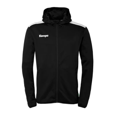 Abbildung von Kempa Handball Emotion 27 Kapuzenjacke Sport Jacke für Herren und Jungen mit gefütterter Kapuze Fleece auf der Innenseite Reißverschlusstaschen