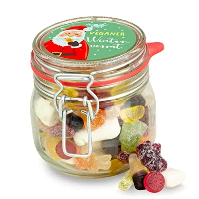 Abbildung von Veganer Wintervorrat Süßigkeiten Mix für Weihnachten, Geschenk Idee und Veganerinnen