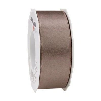 Abbildung von PRÄSENT C.E. Pattberg Satin Taupe, 25 m Satinband zum Einpacken von Geschenken, 40 mm Breite, Geschenkband Dekorieren &amp; Basteln, Dekoband, Anlass