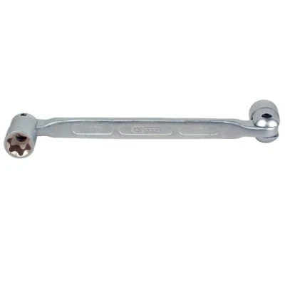 Abbildung von KS TOOLS 517.0332 Doppel Gelenkschlüssel 220 E10xE12 Außen Torx, E Profil beweglich (Gelenk)