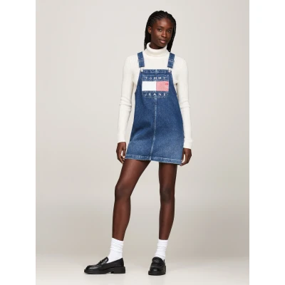 Abbildung von Tommy Jeans Pinafore Dress Jeanskleid, Damen, Größe: 4XL, Denim medium