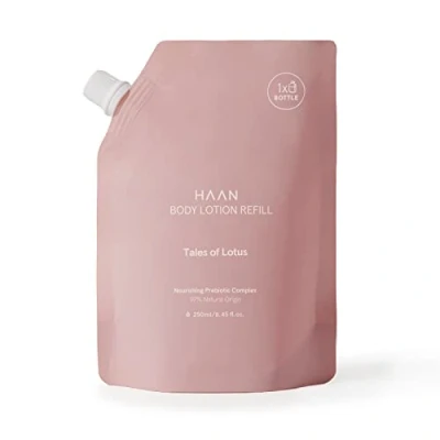 Abbildung von HAAN Tales of Lotus Aroma Body Lotion 24 Stunden Feuchtigkeits Hautpflege, tägliche Feuchtigkeitscreme 250 ml Refill