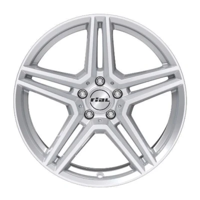 Abbildung von RIAL 5 loch 17Zoll 112mm Alufelge M10 Polarsilber 65744M81 0 Felge