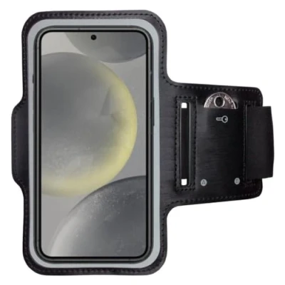 Abbildung von CoverKingz Sportarmband für Samsung Galaxy S24+ Armtasche mit Schlüsselfach Oberarm Halterung Sport Laufarmband Handy Armband Schwarz
