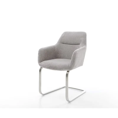 Abbildung von Schwingstuhl Pejo Flex Cord Silbergrau Freischwinger flach Edelstahl