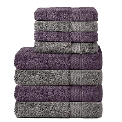 Abbildung von Komfortec Handtuch Set 100% Baumwolle, 4 Badetücher 70x140 und Handtücher 50x100 cm, Frottee (Packung, 8 St), Badehandtuch &amp; XXL Saunatuch, Weich, Towel, Groß