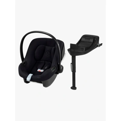 Abbildung von Cybex Aton B2 i Size Babyschale inkl. Basis, Zubehör &amp; Regenschutz, Volcano Black