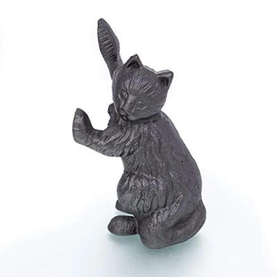 Abbildung von Antikas Türstopper Schwarze Katze, Skulptur, Türöffner, schwarzer Kater sehr schwer
