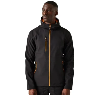 Abbildung von Herren Wandern Jacke Nagate Hooded Softshell. schwarz