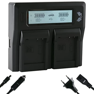Abbildung von SK LCD Dual Doppel Akku Ladegerät für Panasonic DMW BCG10 BCG10E BCF10 BCF10E BCJ13 BCJ13E und weitere