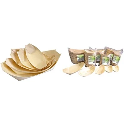 Abbildung von 40 x NatureStar Fingerfood Schalen Bio Schiffchen 65x42mm Holz VE=50 S