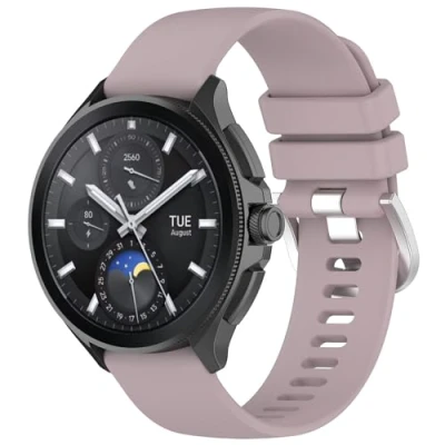 Abbildung von GIOPUEY Armband Kompatibel mit Xiaomi Watch S3/Watch S4, Weiches Silikon [Verschleißfest] [Atmungsaktiv] Ersatzarmband Purple