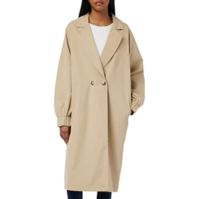 Abbildung von Noisy May Nmsoffy Trenchcoat, Damen, Größe: Large, Beige