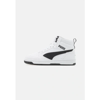 Abbildung von Puma Rebound V6 MID JR Sneaker high für Kinder, Größe: 38, White/black Schuhe