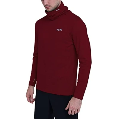 Abbildung von TCA Herren Warm Up Trichterhals Thermo Laufshirt Cabernet, S