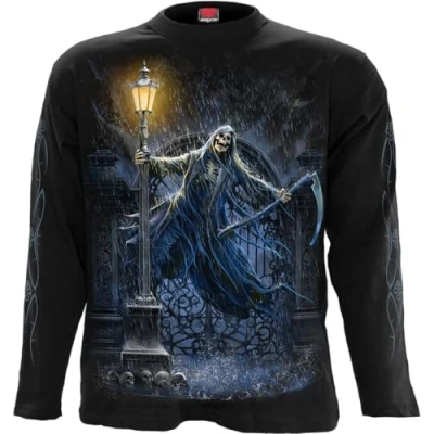 Abbildung von Spiral Reaping in The rain Männer Langarmshirt schwarz M