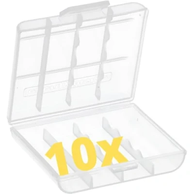 Abbildung von 10er Pack AKKU Box für Mignon AA oder Micro AAA Akkus und Batterien Transportbox Schutz Ihrer