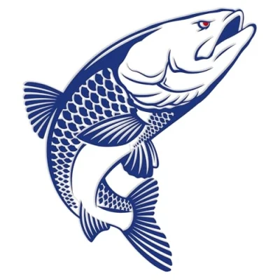 Abbildung von Finest Folia Fisch Aufkleber für Auto Motorrad Boot Schlauchboot Angelbox Sticker Autoaufkleber Angler Fische selbstklebend wetterfest wasserfest K174 (Königsblau, Motiv 06)