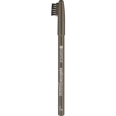 Abbildung von essence cosmetics eyebrow DESIGNER, Eye Pencil, Augenbrauenstift, Nr. 02 brown, braun, definierend, vegan, Mikroplastik Partikel frei, Nanopartikel frei (1g)